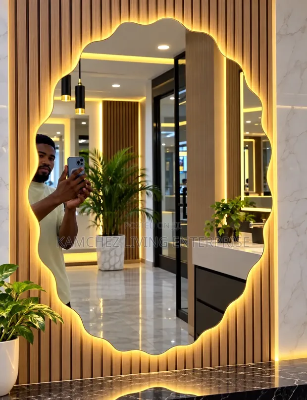 Quality 60x80cm 3-Light LED Designer Bathroom Mirror - 1