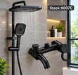 Brimix Matte Black Standing Shower Complete Set - 2