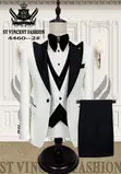 ST Vincent Men's Off-White Tuxedo Suit - 2