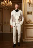 ST Vincent Luxury Stone White Suit - 1