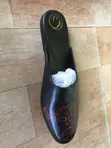 Italian Half Cover Shoes - Black Leather - 3
