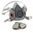 3M 6200 Half Facepiece Respirator Mask (Medium) - 1