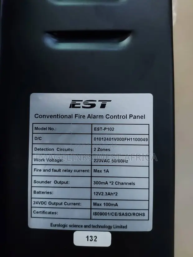 EST-P 102 Series 2-Zone Fire Alarm Panel - 1