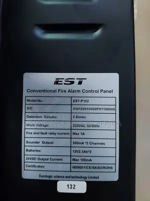 EST-P 102 Series 2-Zone Fire Alarm Panel