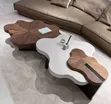Luxury Turkish Center Table - Marble Top, Natural Wood - 2