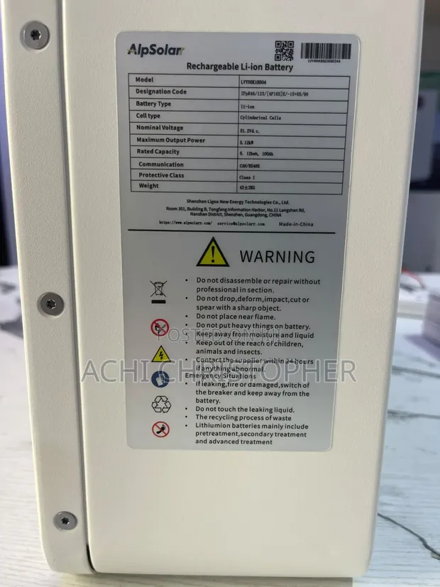 Alpsolarr 5kWh 48V Lithium Battery - 1