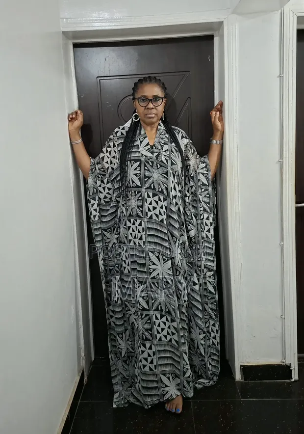 Adire Chiffon Kaftan/Bubu Dress - 1