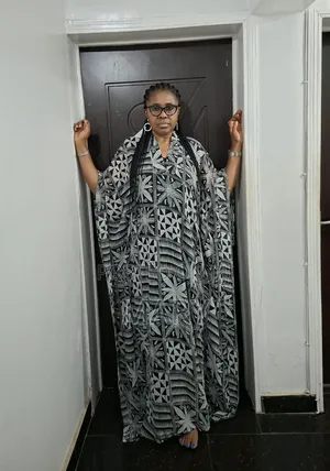 Adire Chiffon Kaftan/Bubu Dress