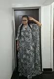 Adire Chiffon Kaftan/Bubu Dress - 4