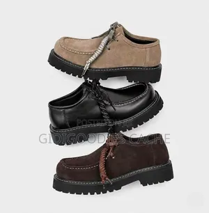 FDCP Takalman Kafa na Maza na Suede Moc-Toe Derby - Girma 40-46
