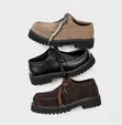 FDCP Takalman Kafa na Maza na Suede Moc-Toe Derby - Girma 40-46 - 1