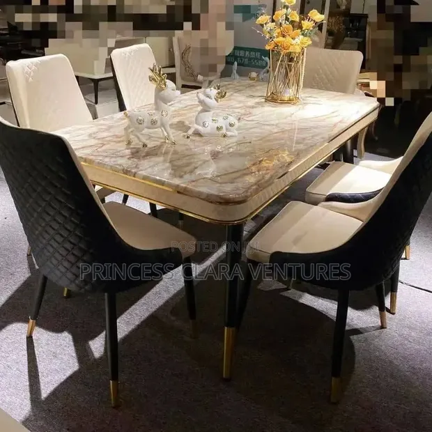 Luxury Executive Marble Dining Set (6-Seater) - 1