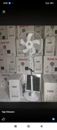AG Solar Rechargeable Fan - White - 2