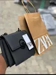 Zara Crossbody Bag - Black Genuine Leather - 1