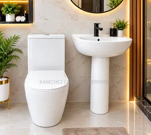Master One-Piece WC Pedestal Basin Set - Fari