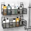 Double Layer Metal Mesh Bathroom Rack - 3