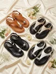 Zara Style Ball Toe Flat Sandals - Tan, Nude, Black, White - 2