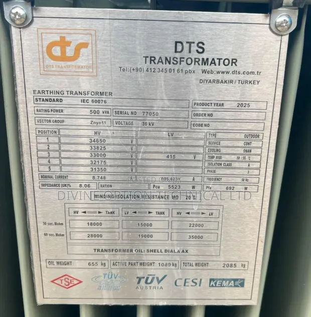 500kVA DTS Transformer 33kV/400V - 1