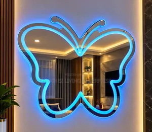 Luxury Butterfly LED Mirror - Brand New