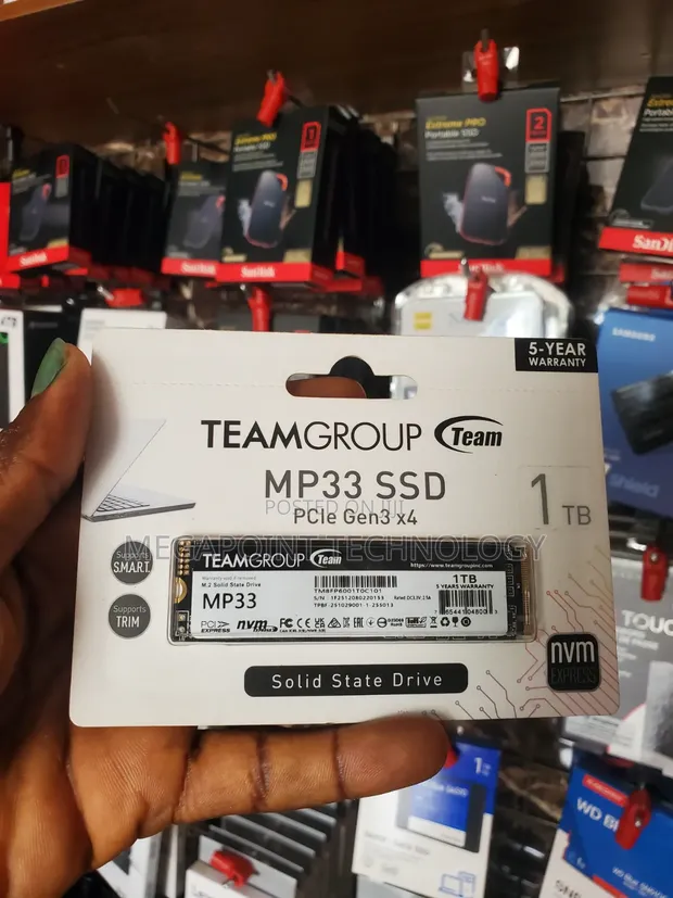 Team Group 1TB PCIe SSD MP33 - 1