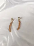 Dangaling Spiral Amber Beaded Jewelry Set - 3