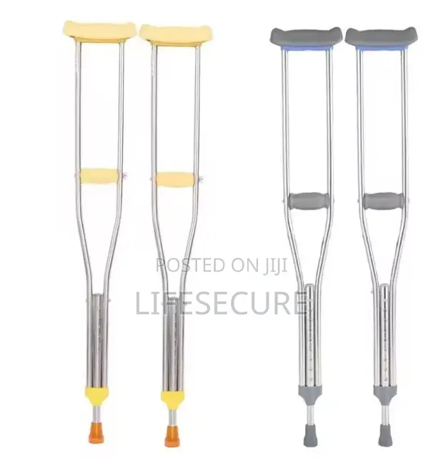 Adjustable Medical Crutches with Underarm Support - 1