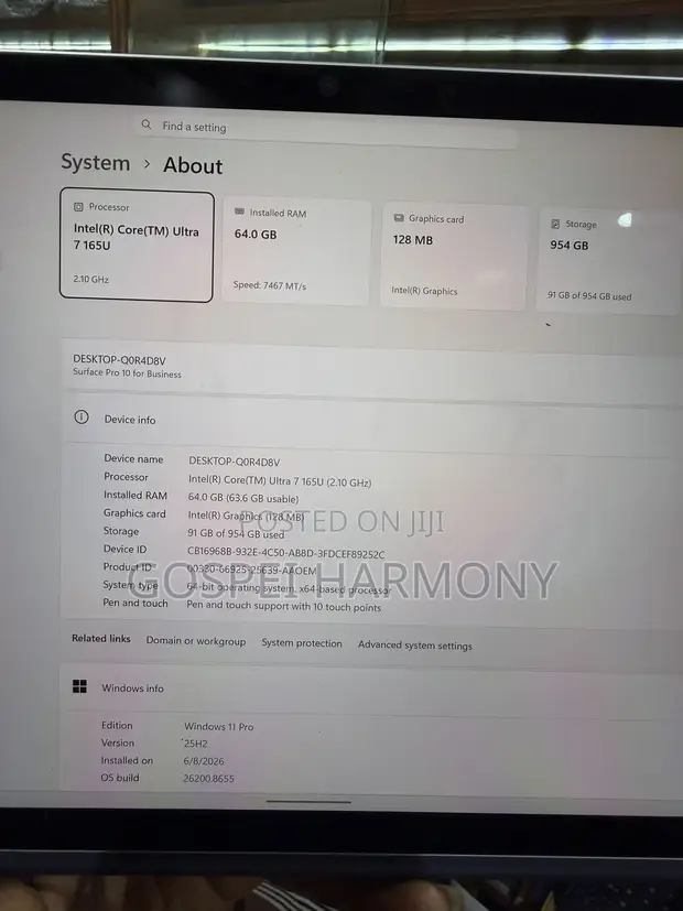 Microsoft Surface Pro 10 64GB Intel Core Ultra 7 1TB SSD - 1