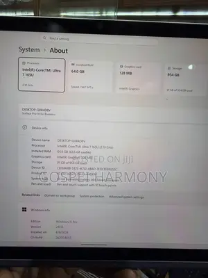 Microsoft Surface Pro 10 64GB Intel Core Ultra 7 1TB SSD