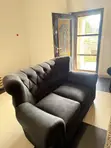 Home Interiors 8-Seater Black Sofa Set - 4