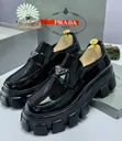 Men's Prada Patent Leather Chunky Platform Loafers - 1