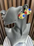 Gemstone Statement Earrings - 2