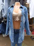 Sallallamiyar Jaket Ɗin Jean Ga Maza & Mata - 1