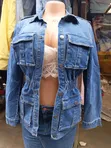 Sallallamiyar Jaket Ɗin Jean Ga Maza & Mata - 4