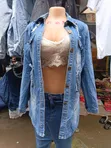 Sallallamiyar Jaket Ɗin Jean Ga Maza & Mata - 5