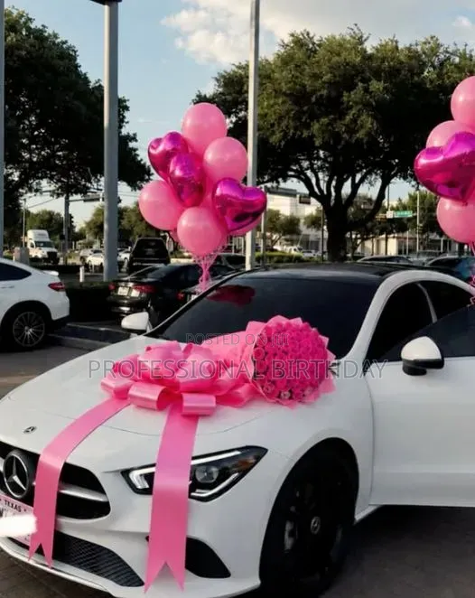 Pink Car Ribbon Bow for Gifts - 1