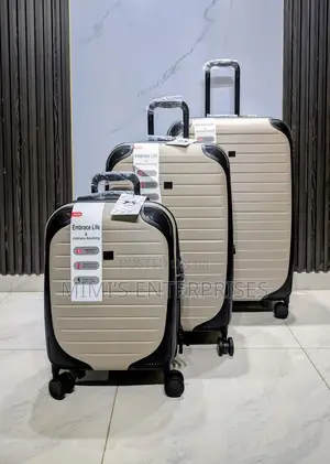 Set of 3 High Quality Rubber Luggage