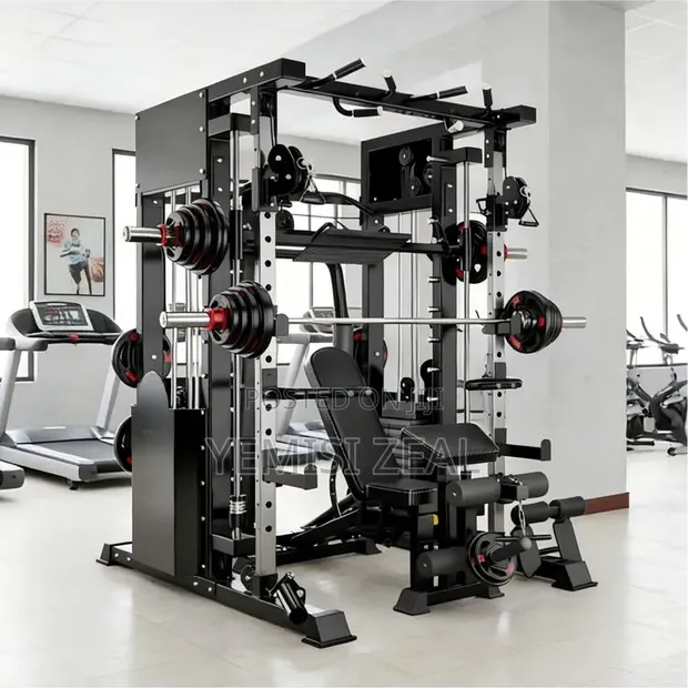 Supermax Pro Smith Machine Mai Nauyi Tare da Weight Bench - 1