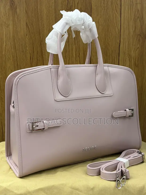 Structured Leather-Textured Top-Handle Handbag - 1