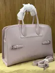 Structured Leather-Textured Top-Handle Handbag - 1