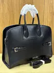 Structured Leather-Textured Top-Handle Handbag - 3