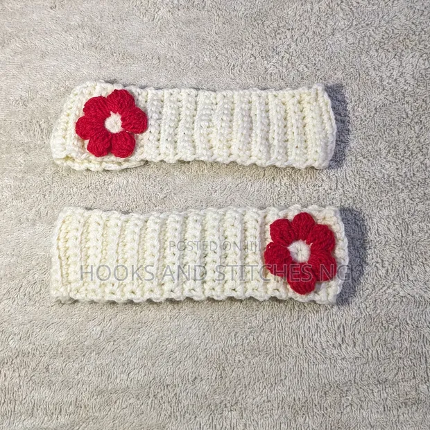 Cute Adjustable Ribbed Headband with Flower Puff for Kids - 1