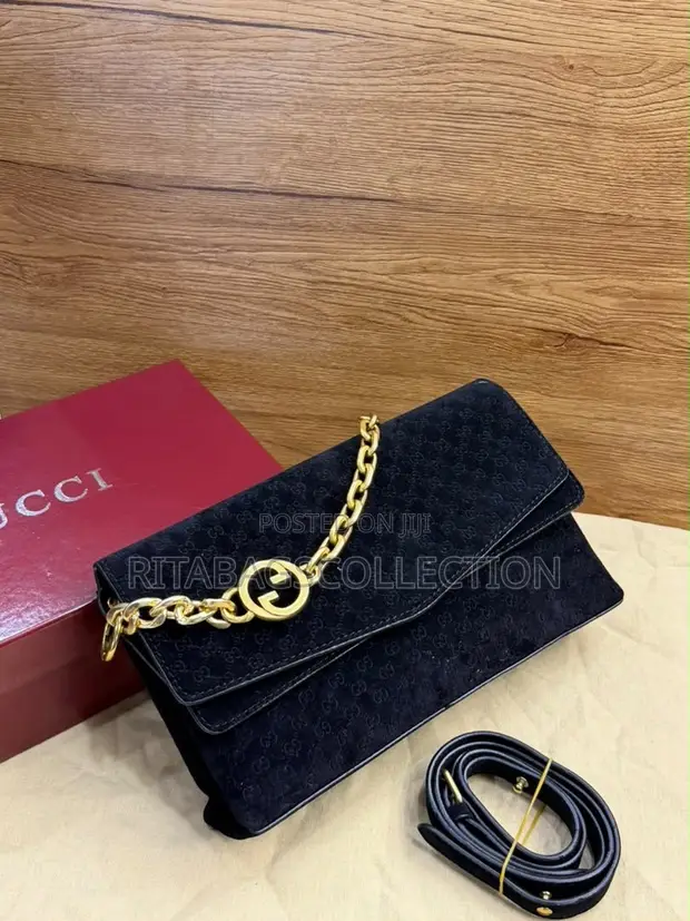 Gucci Medium Embossed Chain Shoulder Bag - 1