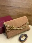 Gucci Medium Embossed Chain Shoulder Bag - 2