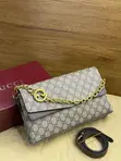 Gucci Medium Embossed Chain Shoulder Bag - 3