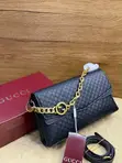 Gucci Medium Embossed Chain Shoulder Bag - 4
