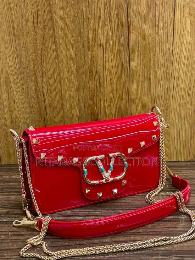 Valentino Garavani Patent Leather Shoulder Bag - 1
