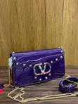 Valentino Garavani Patent Leather Shoulder Bag - 3