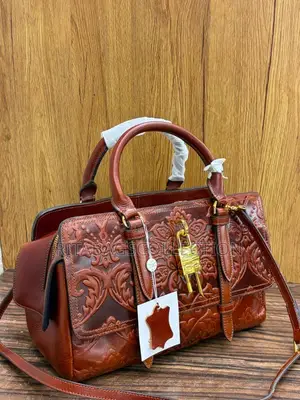 Premium Givenchy Handbag with Embossed Floral Detail