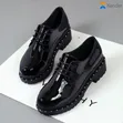 Nuel's Chunky Lace-Up Leather Shoes - Black - 2