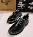 Nuel's Chunky Lace-Up Leather Shoes - Black - 3